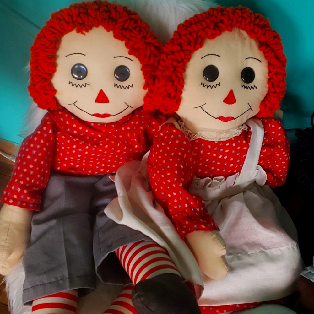 1970 raggedy Ann and Andy dolls